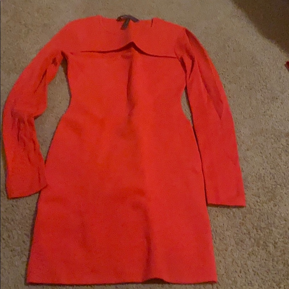 Red dress.
